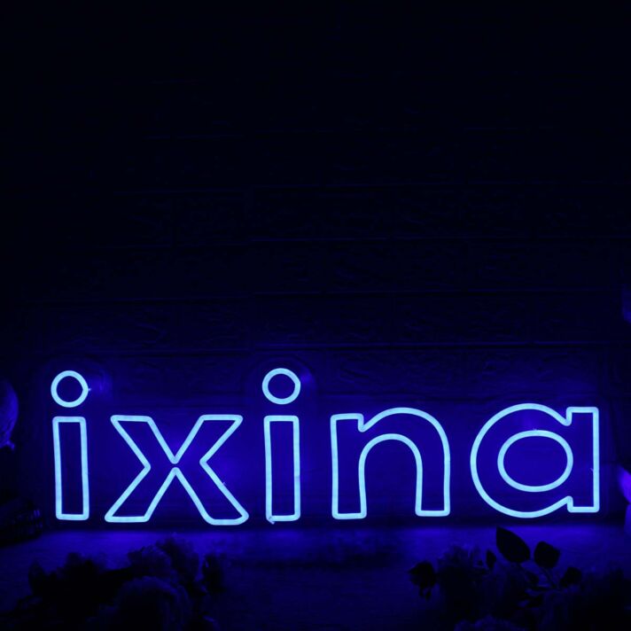 Ixina Blue Neon Sign