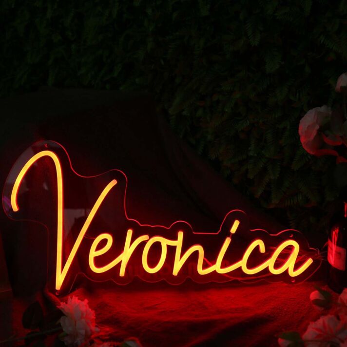 Veronica Orange Neon Sign