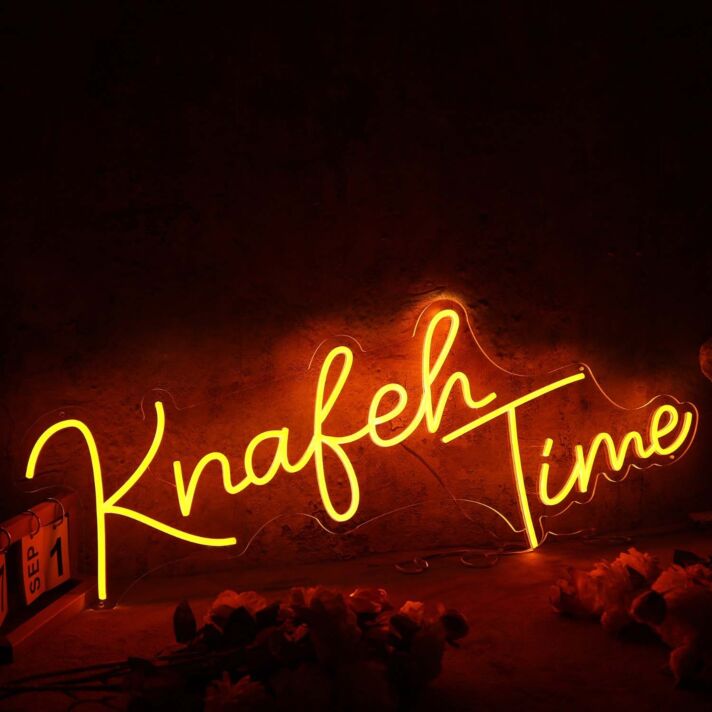 Knaleh Time Orange Neon Sign