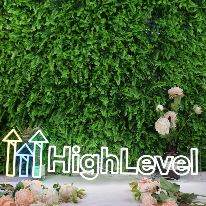 High Level White Neon Sign