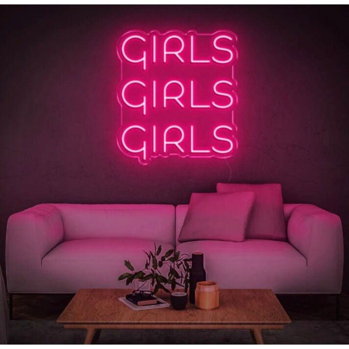 Girl Girl Girl Girl Neon Letters