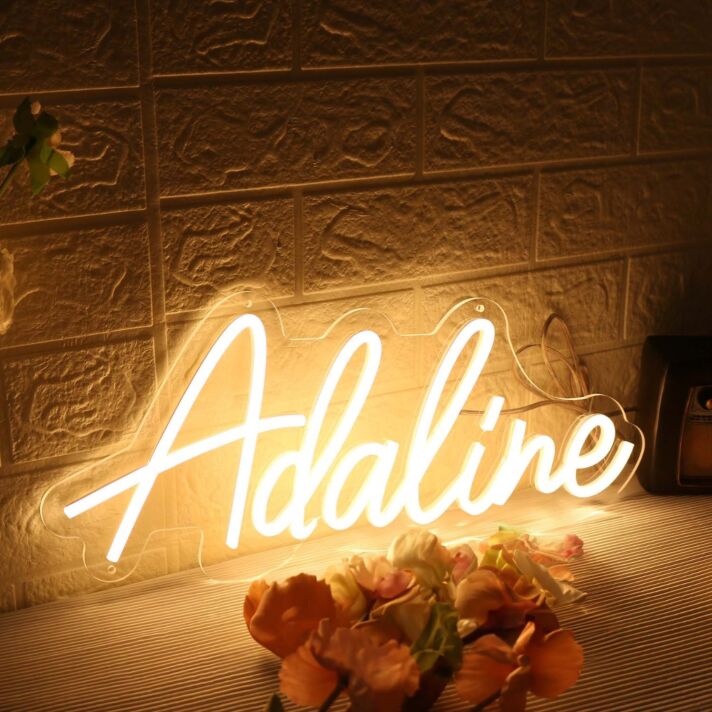 Adaline Yellow Neon Sign