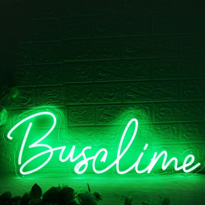Busalime Green Neon Sign