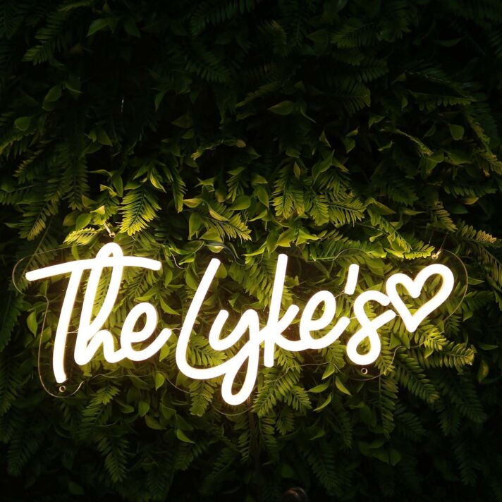 The Lykes Yellow Neon Sign