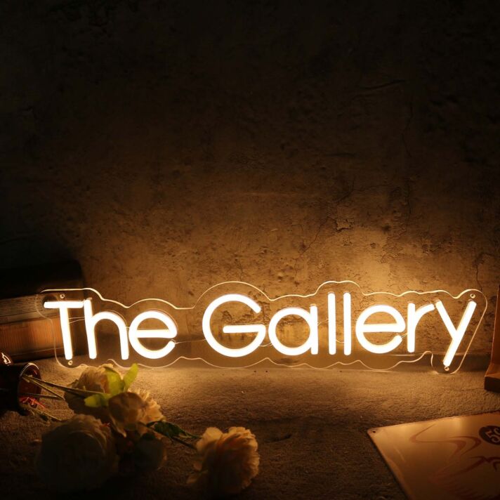 The Gallery Yellow Neon Sign