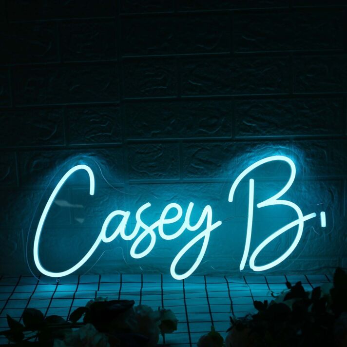Casey B Blue Neon Sign