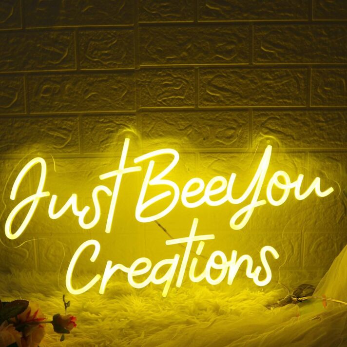 Just Beeyou Creations Yellow Neon Sign