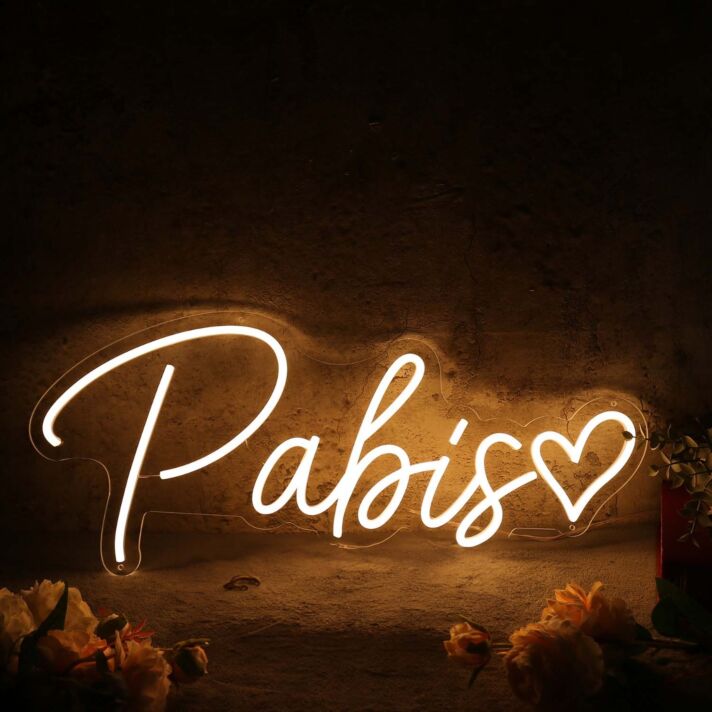 Pabis Yellow Neon Sign