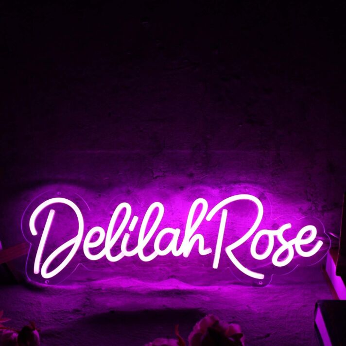 Delilah Rose Purple Neon Sign