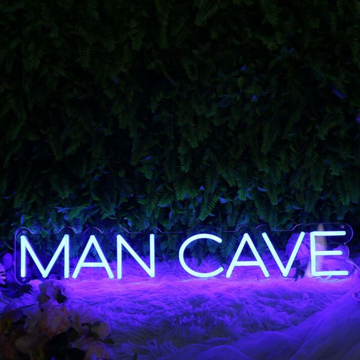 Man Cave Blue Neon Sign
