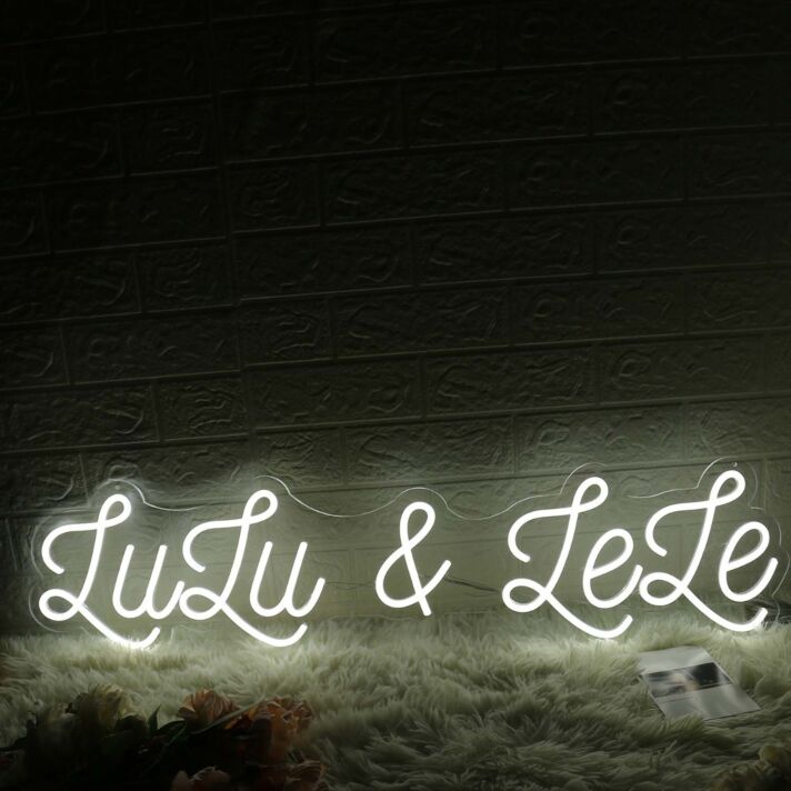 Lulu And Lele White Neon Sign