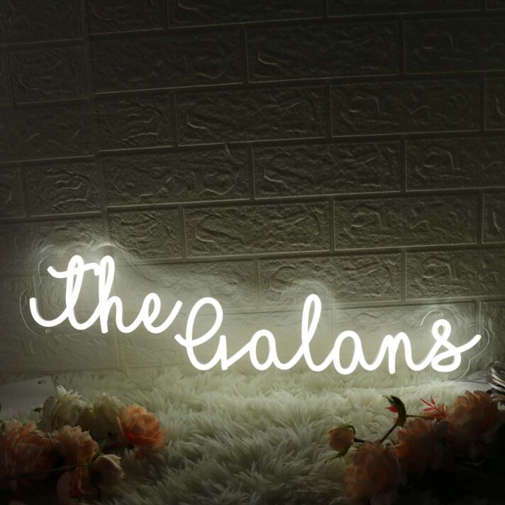 The Galans White Neon Sign