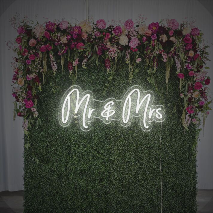 Mr And Mrs For Wedding LED Neon Sign