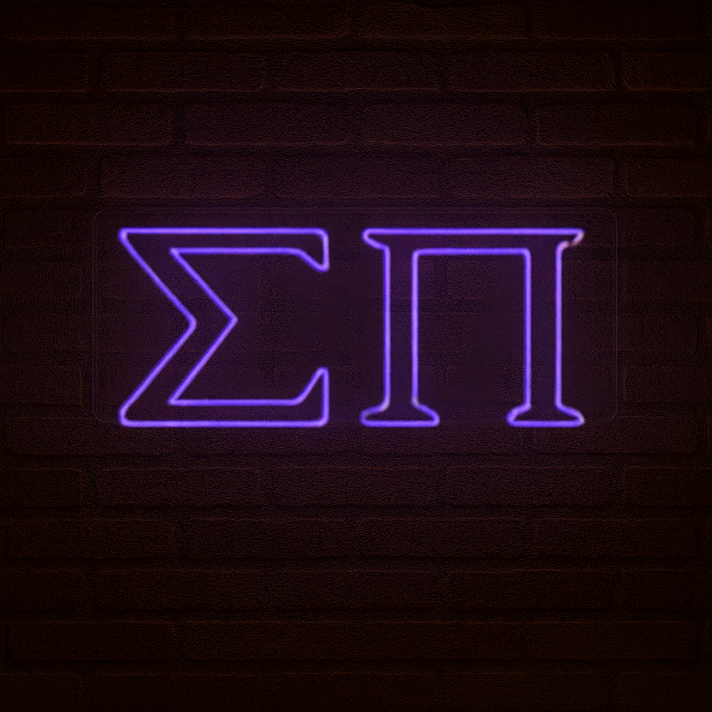 Sigma Pi ΣΠ LED Neon Sign for Brotherhood Events and Fraternity Decor