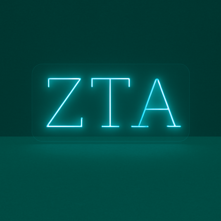 Zeta Tau Alpha ΖΤΑ LED Neon Sign Celebrating Sisterhood and Empowerment