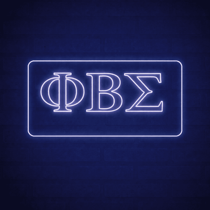 Phi Beta Sigma ΦΒΣ LED Neon Sign Celebrating Brotherhood and Service