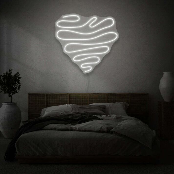 Squiggle Heart LED Neon Sign