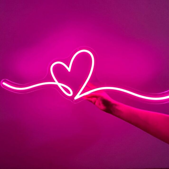 Heart Doodle Neon Sign