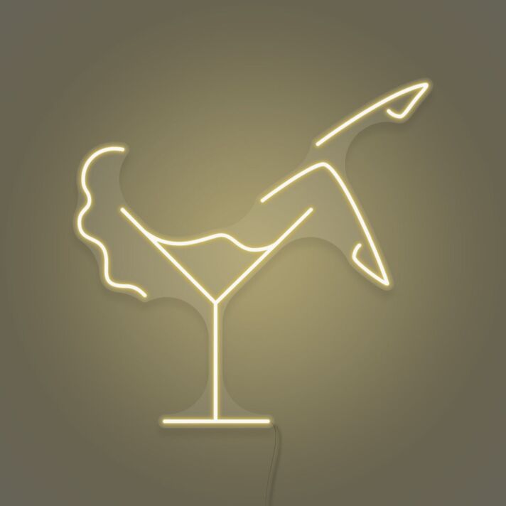 Martini Glass LED Neon Sign