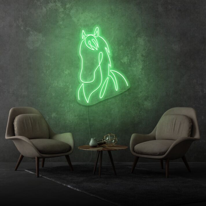 Horse Head Aesthetic Neon Lights