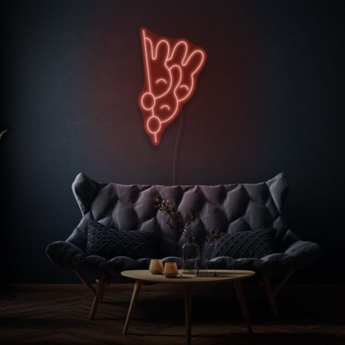 Peeking Bunny LED Neon Sign