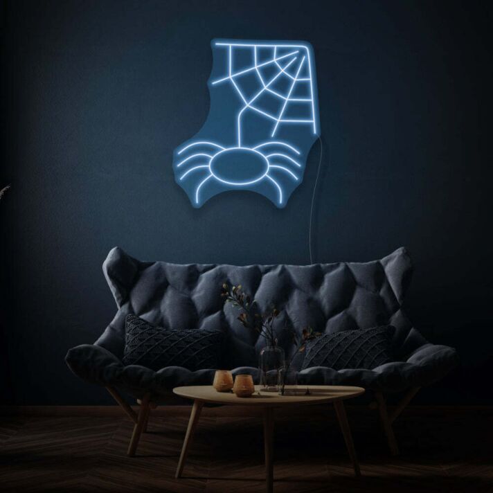 Spider With Web LED Neon Sign