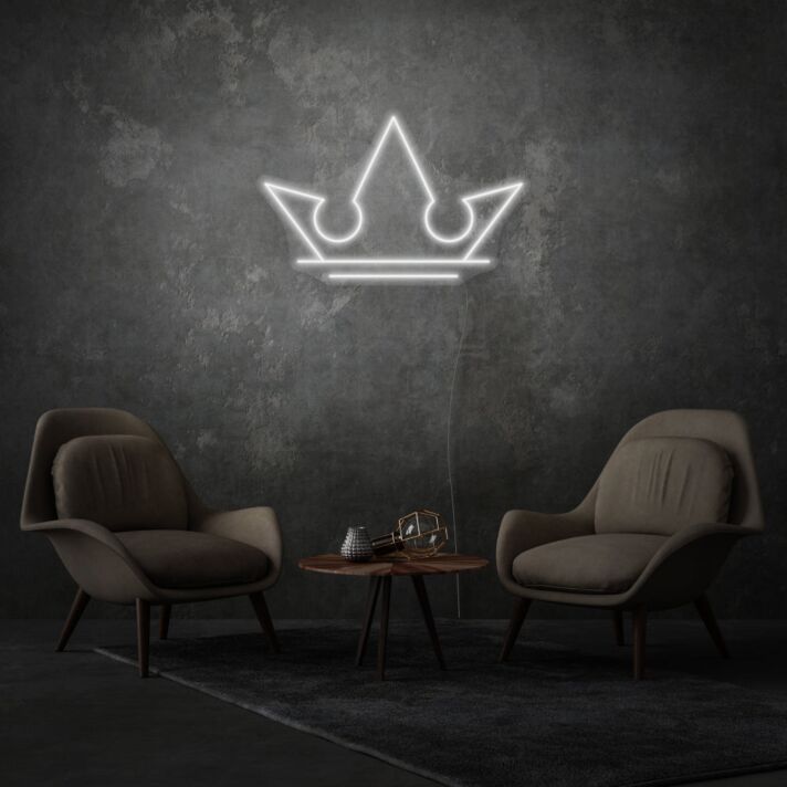 Royal Crown Neon Elegance and Regal Charm