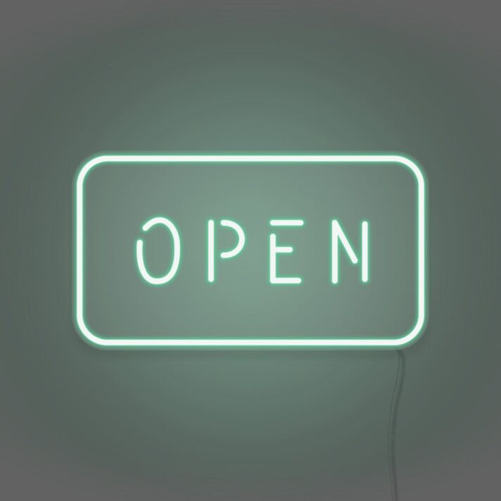 Customize Open Neon Sign Inviting and Accessible