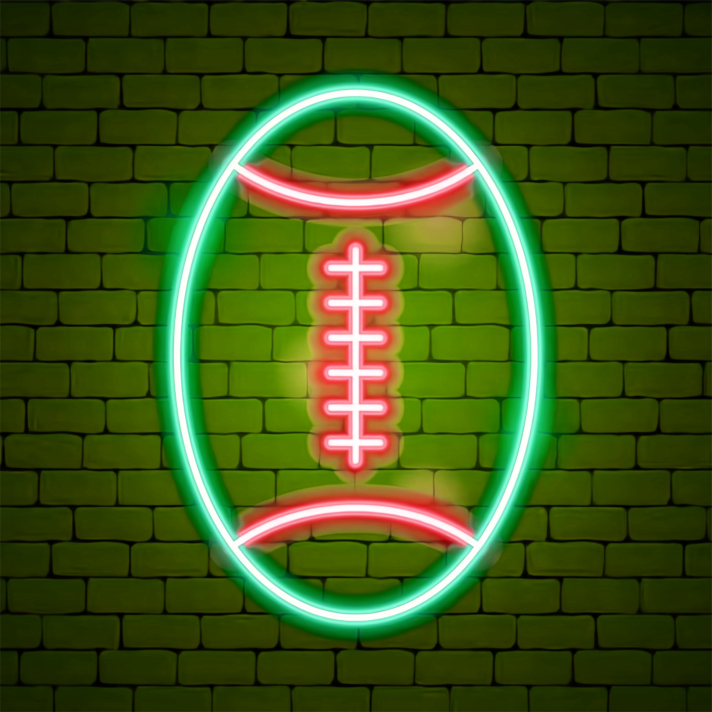 Field of Victory Neon American Football Sign