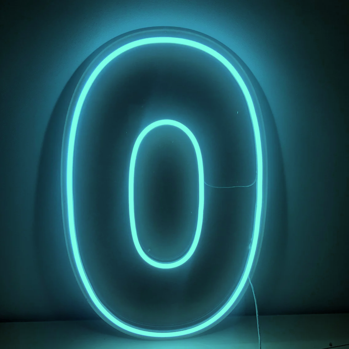 Number 0  LED Neon Sign