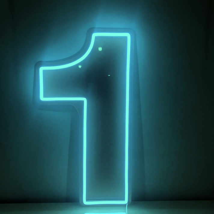 Number 1  LED Neon Sign