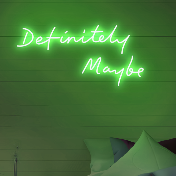 Room “Definitely Maybe” Neon Sign