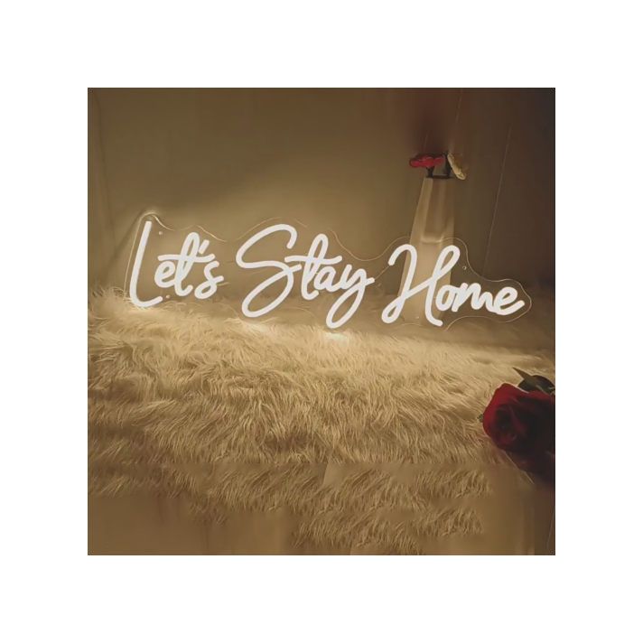 Let's Stay Home V2 Neon Updated Cozy Invitation