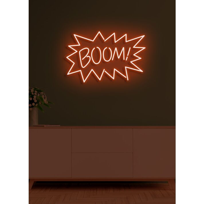 Boom Neon Light Energetic and Bold Statement