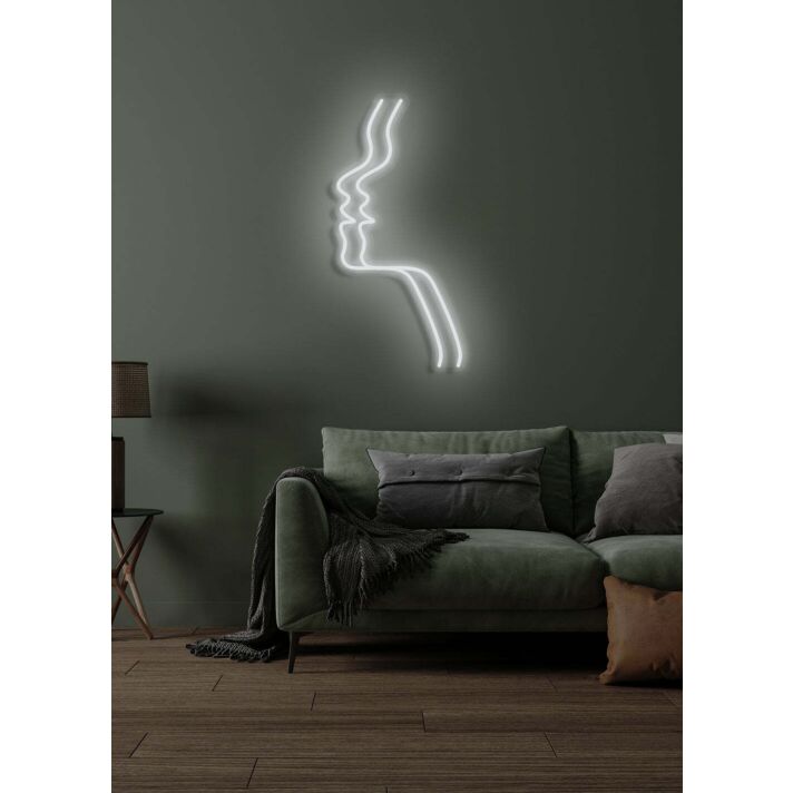 Duel Face Neon Intrigue of Internal Conflict and Harmony