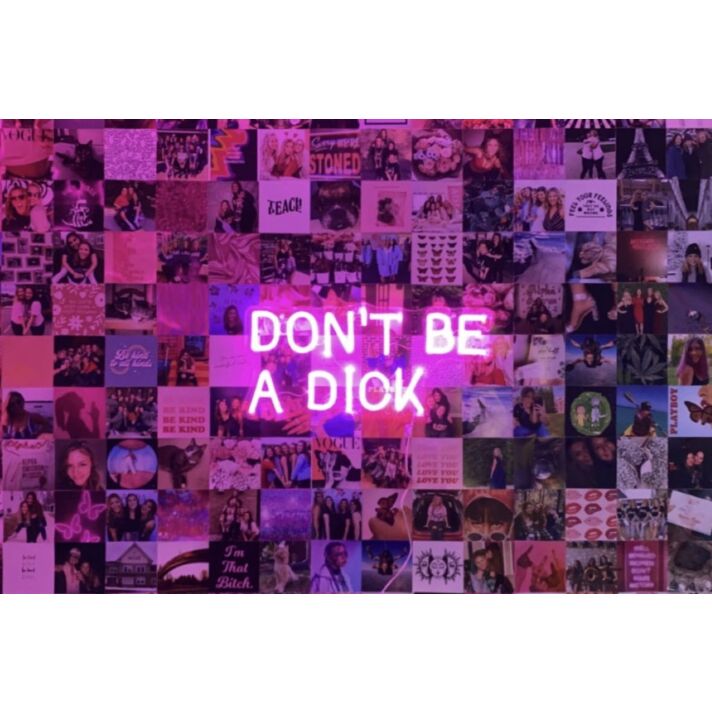 'Don't be a dick' neon sign