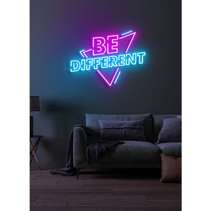 Be Different Neon Encouragement to Embrace Individuality