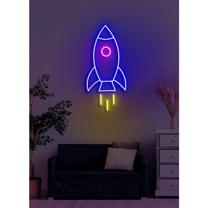 Rocket Neon Soaring High with Ambition and Dreams