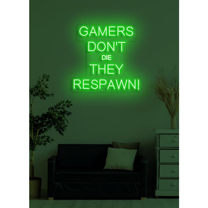 Gamers don't die Neon Resilience of the Gaming Spirit