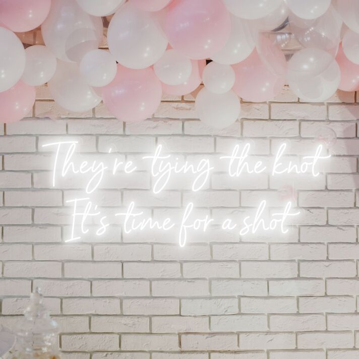 They're Tying The Knot Wedding Bliss Captured in Neon