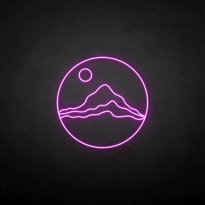 Sunset and Mountain2 neon sign