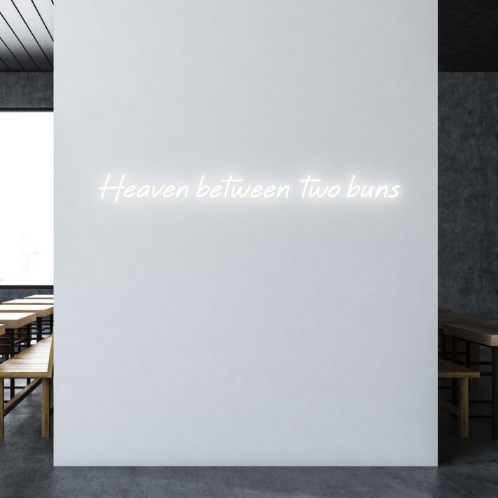 Heaven between two buns Tasty Neon for Gourmet Burger Spots