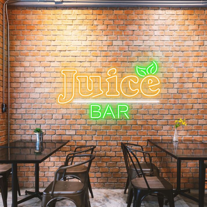 Customize Juice Bar Freshly Lit Neon Vibrance