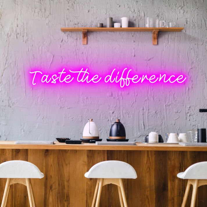 Taste The Difference Neon for Discerning Palates
