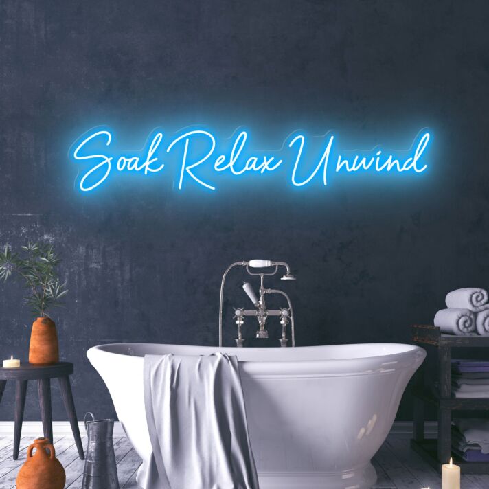 Soak Relax Unwind Create a Spa-Like Atmosphere with Relaxing Neon