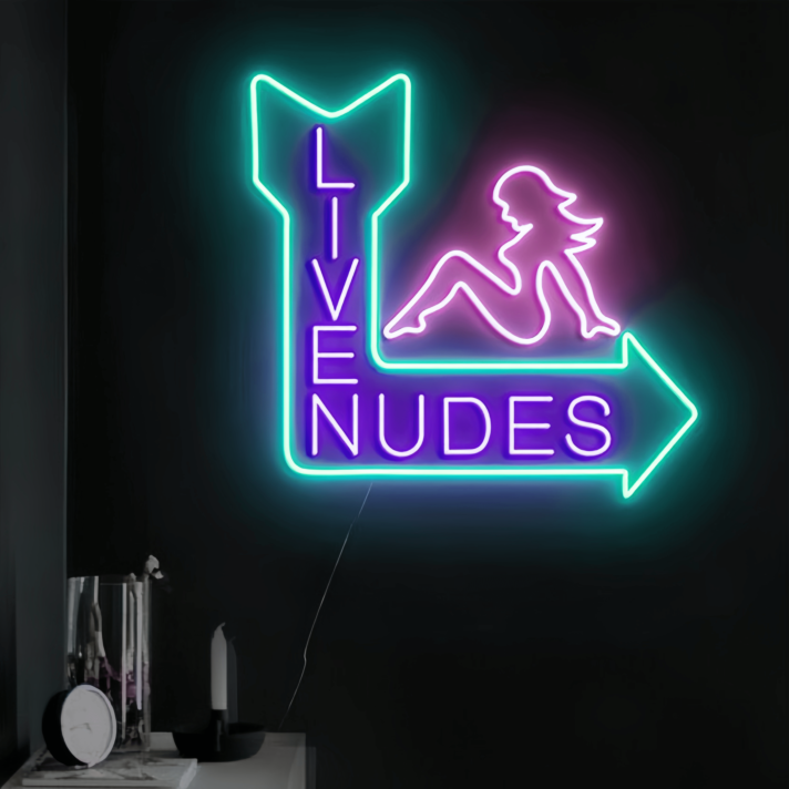 Customize Live Nudes Bold and Provocative Neon Sign for Your Private Space