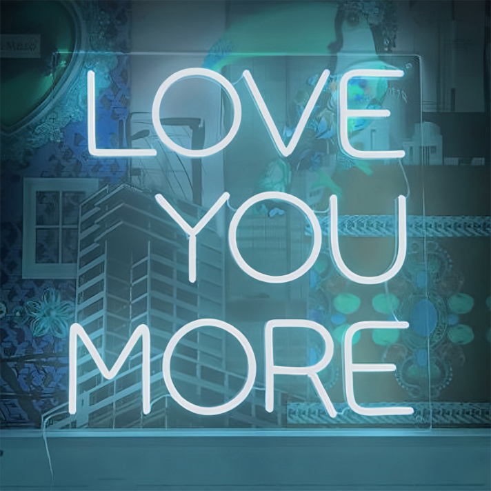 Love You More Neon Sign: Express Boundless Affection in Radiant Glow