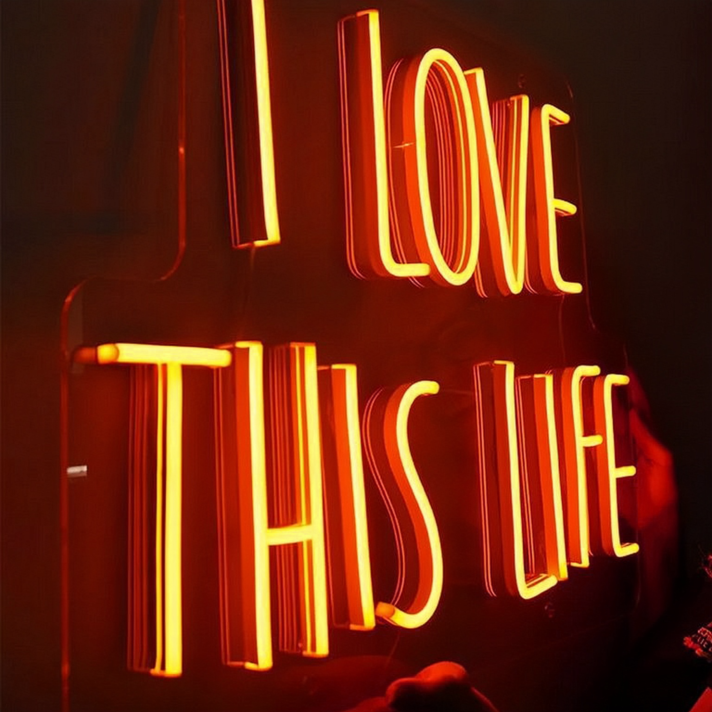 I Love This Life Glowing Neon Sign
