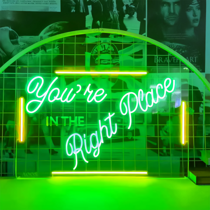 You're in The Right Place: Illuminate Your Space with Neon Welcome