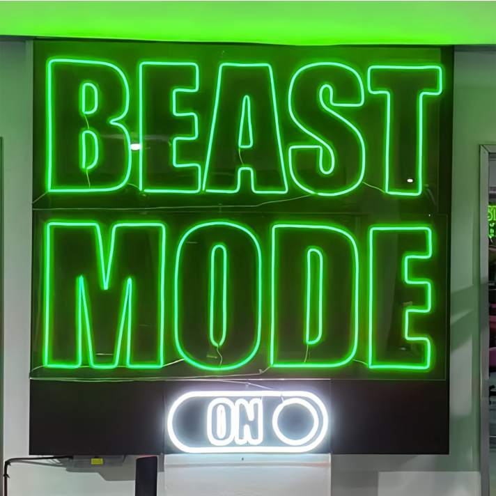 Beast Mode On: Illuminate Your Space with Neon Power